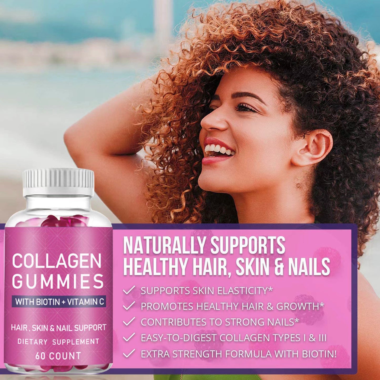 Collagen gummies with biotin vitamin c