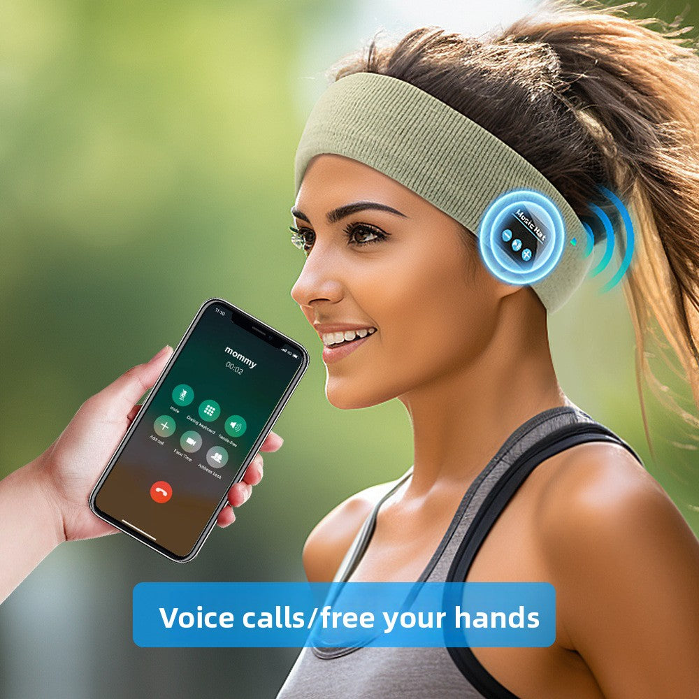 Wireless Bluetooth Sports Headband with Sweat Absorption