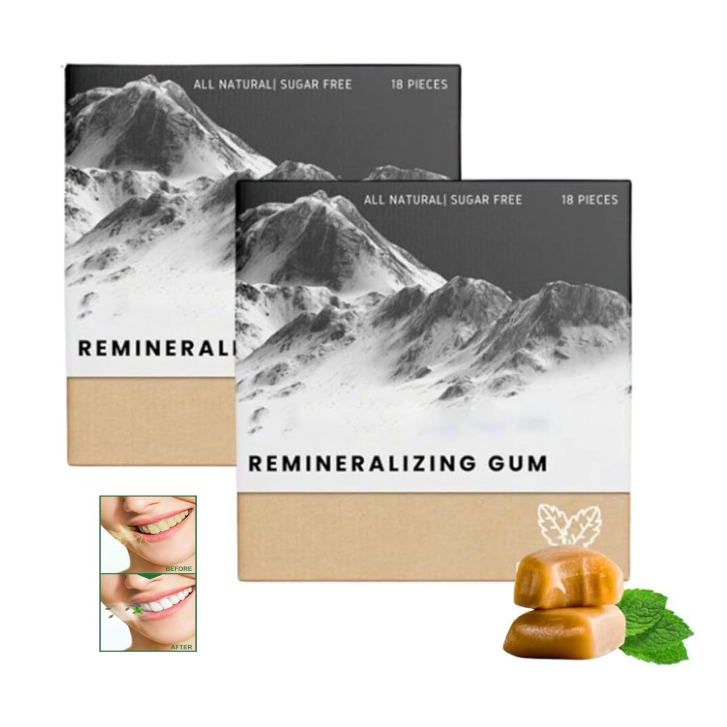 Re-mineralizing chewing gum